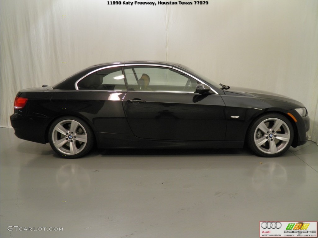 2008 3 Series 335i Convertible - Black Sapphire Metallic / Saddle Brown/Black photo #6