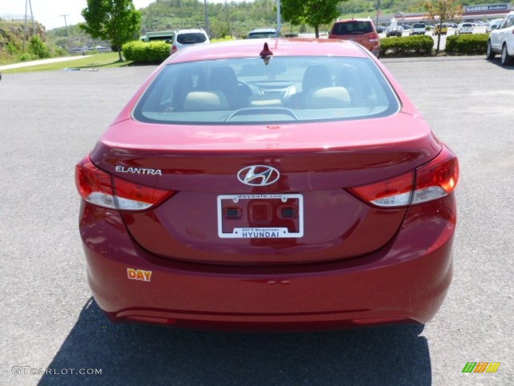 2012 Elantra GLS - Red Allure / Beige photo #6