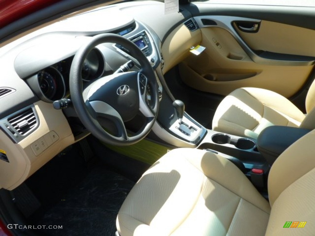 2012 Elantra GLS - Red Allure / Beige photo #16