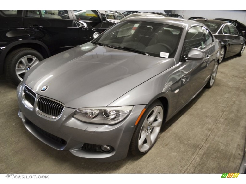 2012 3 Series 335i Coupe - Space Grey Metallic / Black photo #9