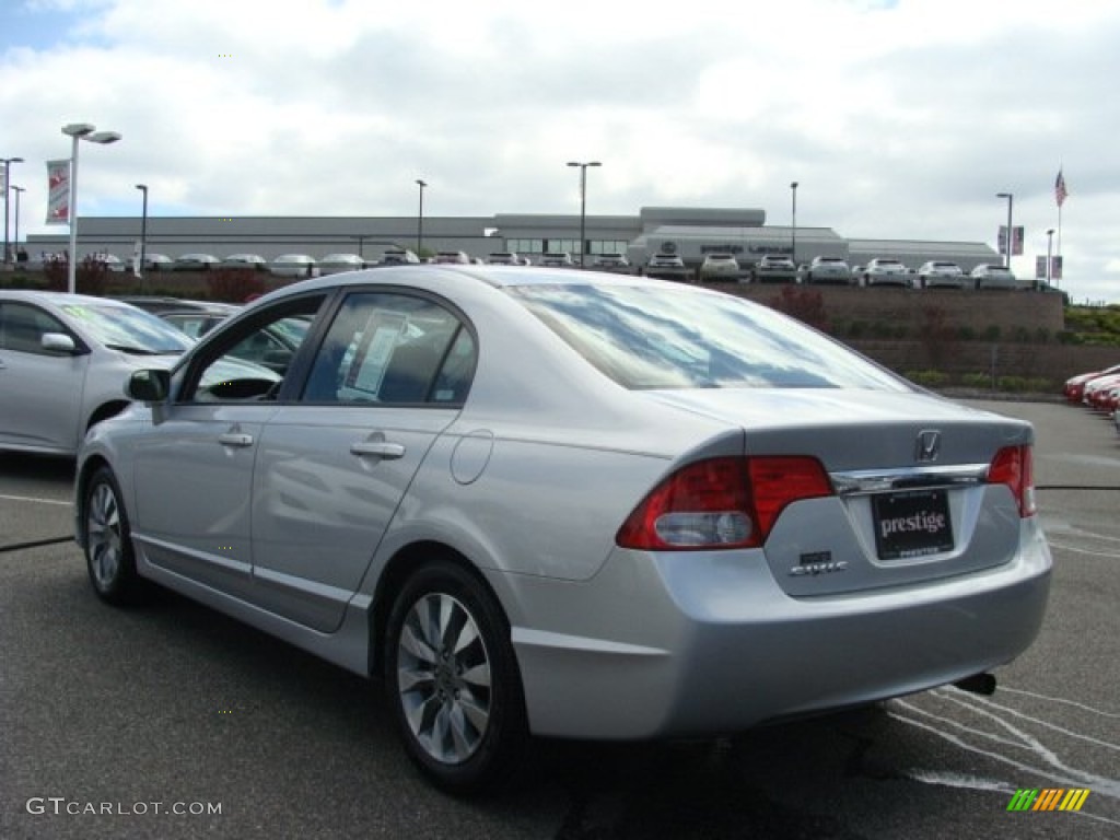 2009 Civic EX Sedan - Alabaster Silver Metallic / Gray photo #4