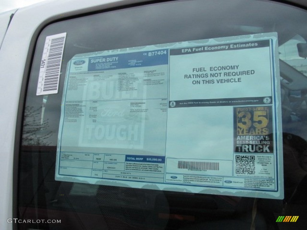 2012 Ford F350 Super Duty XL SuperCab Dually Window Sticker Photo #64454784