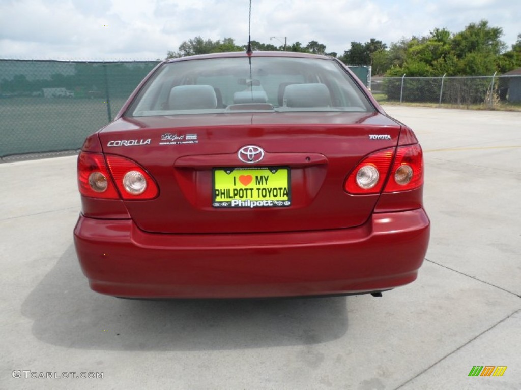 2008 Corolla CE - Barcelona Red / Stone photo #4