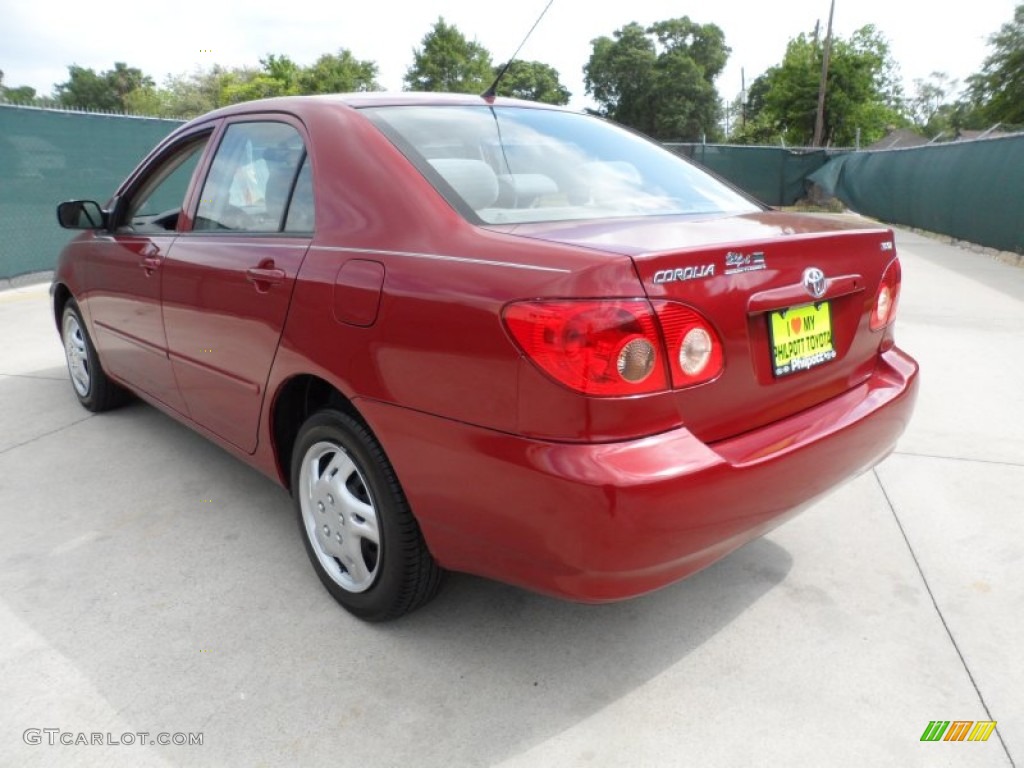 2008 Corolla CE - Barcelona Red / Stone photo #5