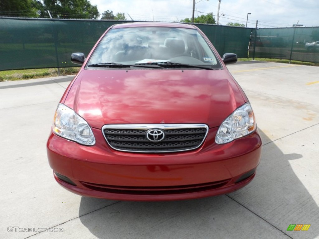 2008 Corolla CE - Barcelona Red / Stone photo #8