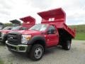 Vermillion Red - F550 Super Duty XL Regular Cab 4x4 Dump Truck Photo No. 6