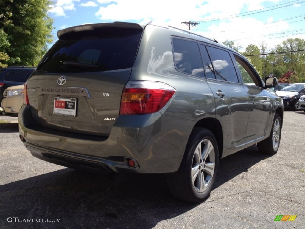 2009 Highlander Sport 4WD - Cypress Green Pearl / Ash photo #6