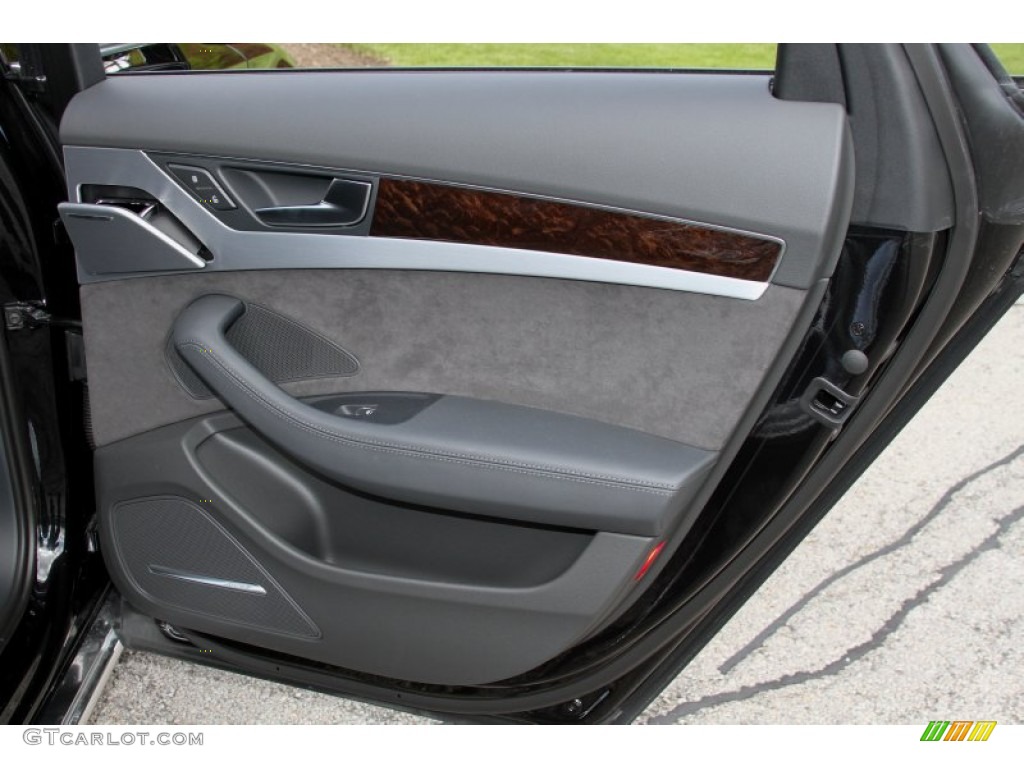 2012 Audi A8 4.2 quattro Black Door Panel Photo #64456070