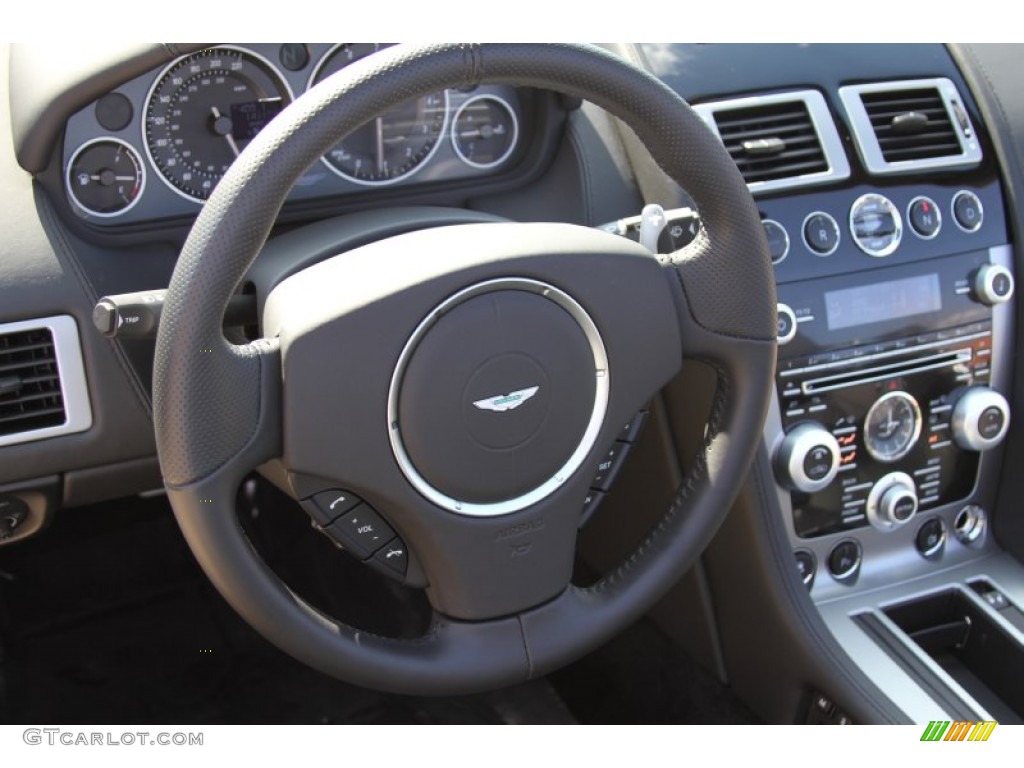 2011 Aston Martin V8 Vantage N420 Roadster Obsidian Black Steering Wheel Photo #64456437