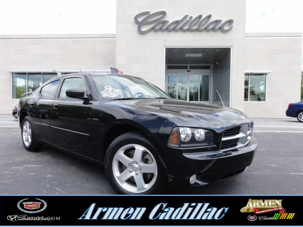 2008 Charger SXT AWD - Brilliant Black Crystal Pearl / Dark Slate Gray photo #1