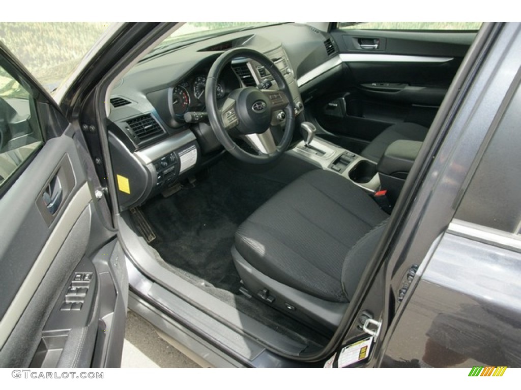 2011 Outback 2.5i Premium Wagon - Graphite Gray Metallic / Off Black photo #4