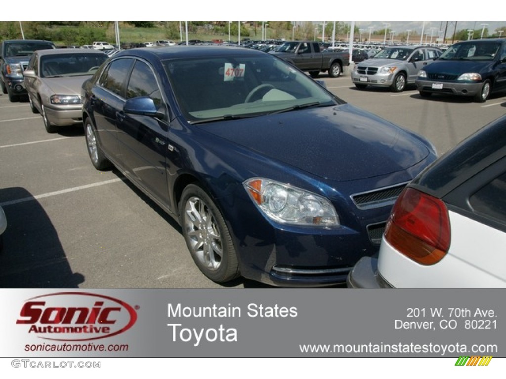 2008 Malibu Hybrid Sedan - Imperial Blue Metallic / Titanium Gray photo #1