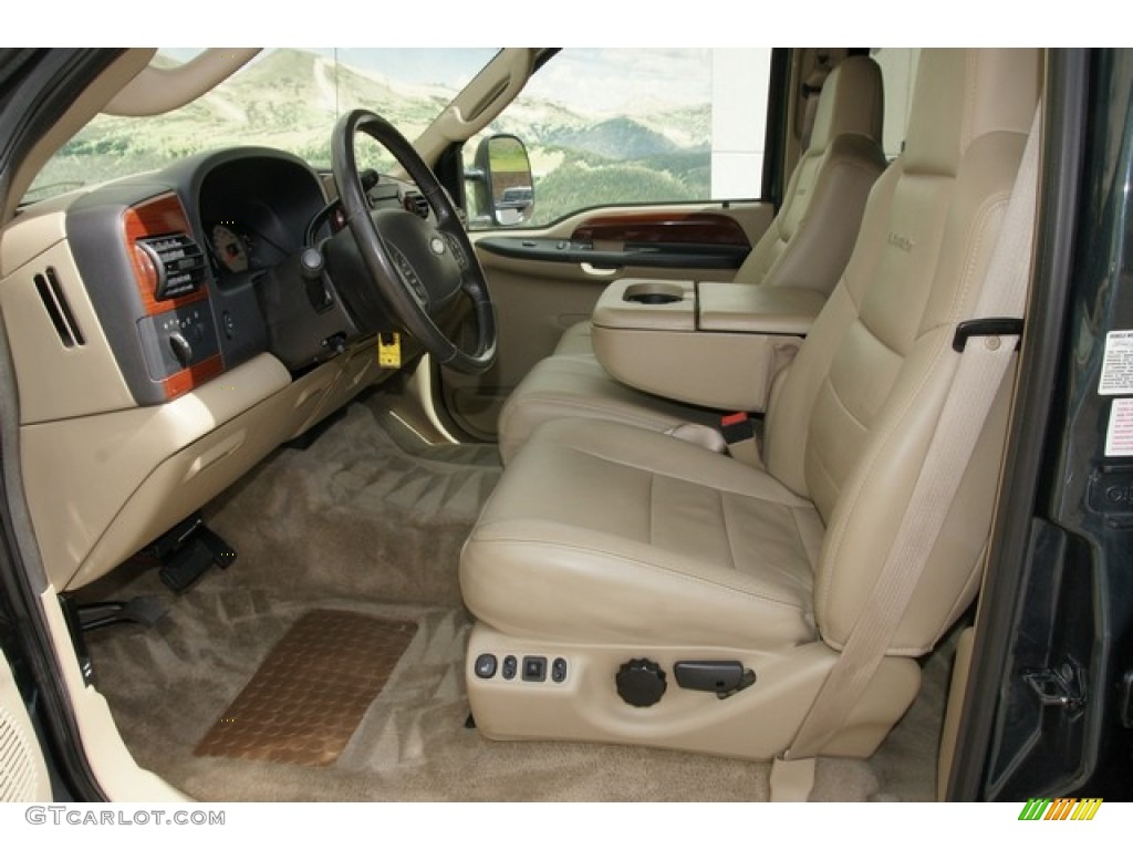 2006 F350 Super Duty Lariat FX4 Crew Cab 4x4 - Dark Green Satin Metallic / Tan photo #5