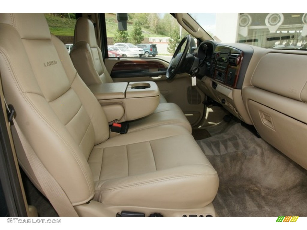 2006 F350 Super Duty Lariat FX4 Crew Cab 4x4 - Dark Green Satin Metallic / Tan photo #14