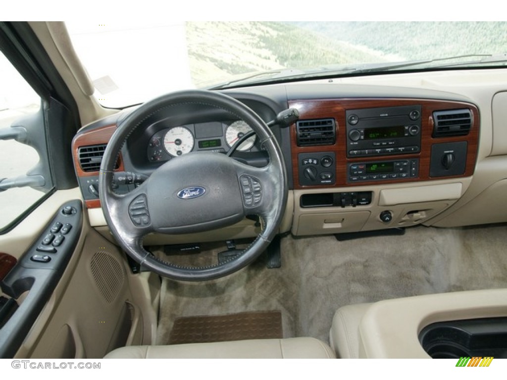 2006 F350 Super Duty Lariat FX4 Crew Cab 4x4 - Dark Green Satin Metallic / Tan photo #20