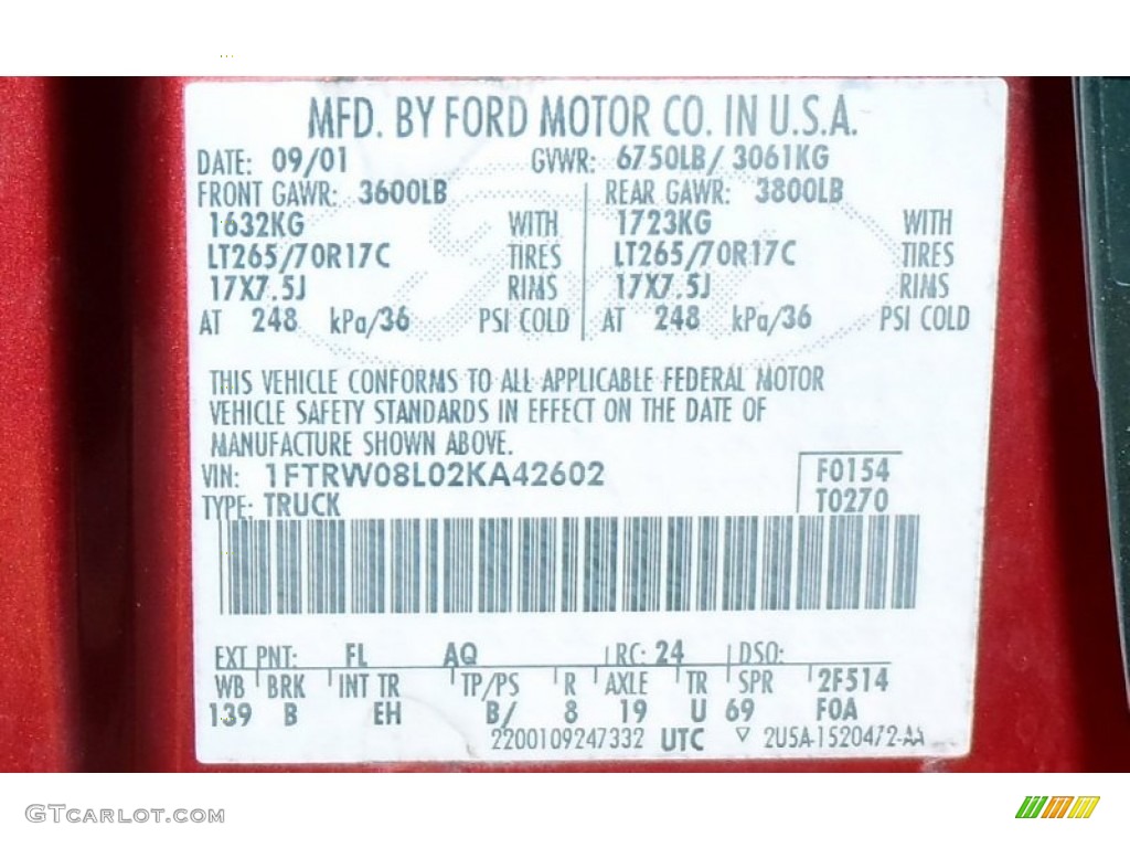 2002 F150 Lariat SuperCrew 4x4 - Toreador Red Metallic / Medium Parchment photo #93