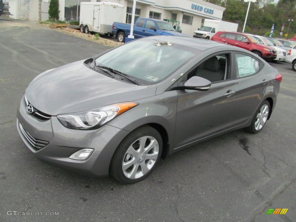 2013 Elantra Limited - Harbor Gray Metallic / Gray photo #4