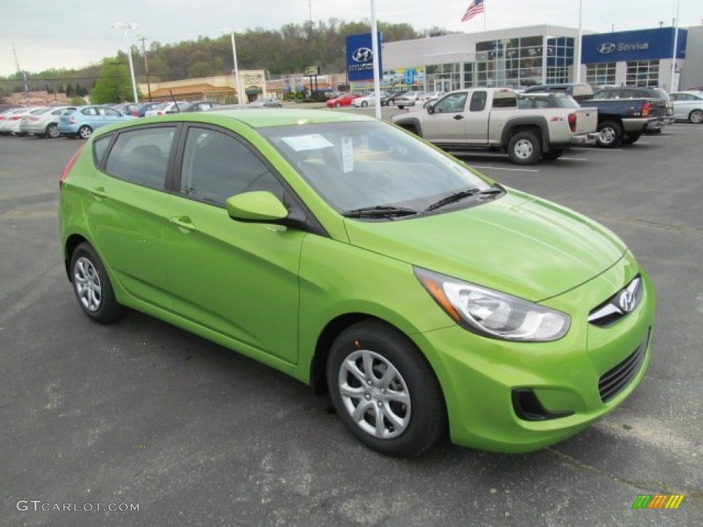 Electrolyte Green 2012 Hyundai Accent GS 5 Door Exterior Photo #64460937