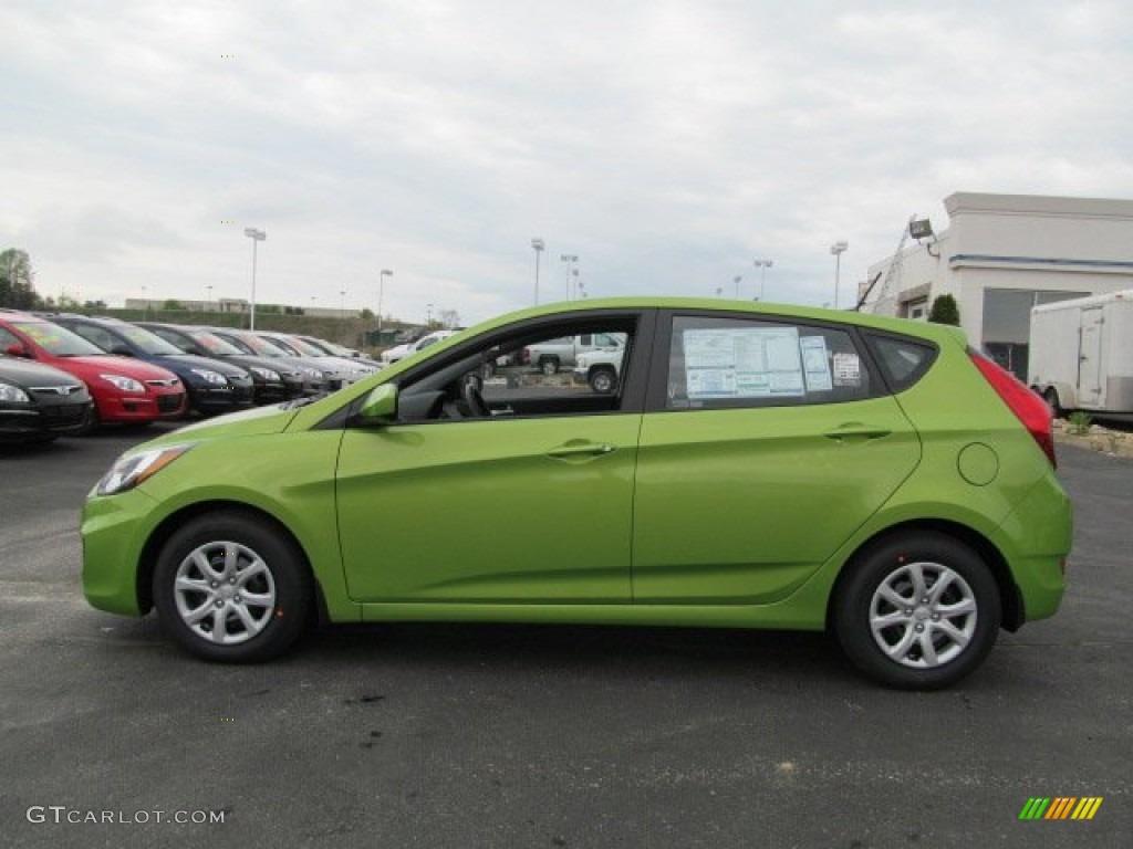 Electrolyte Green 2012 Hyundai Accent GS 5 Door Exterior Photo #64460957