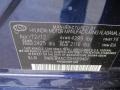 Y4: Indigo Night Blue 2013 Hyundai Sonata GLS Color Code