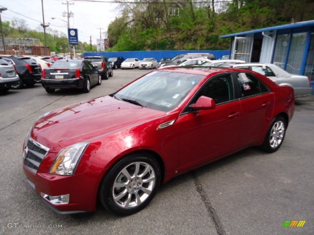 2009 CTS 4 AWD Sedan - Crystal Red / Ebony photo #1