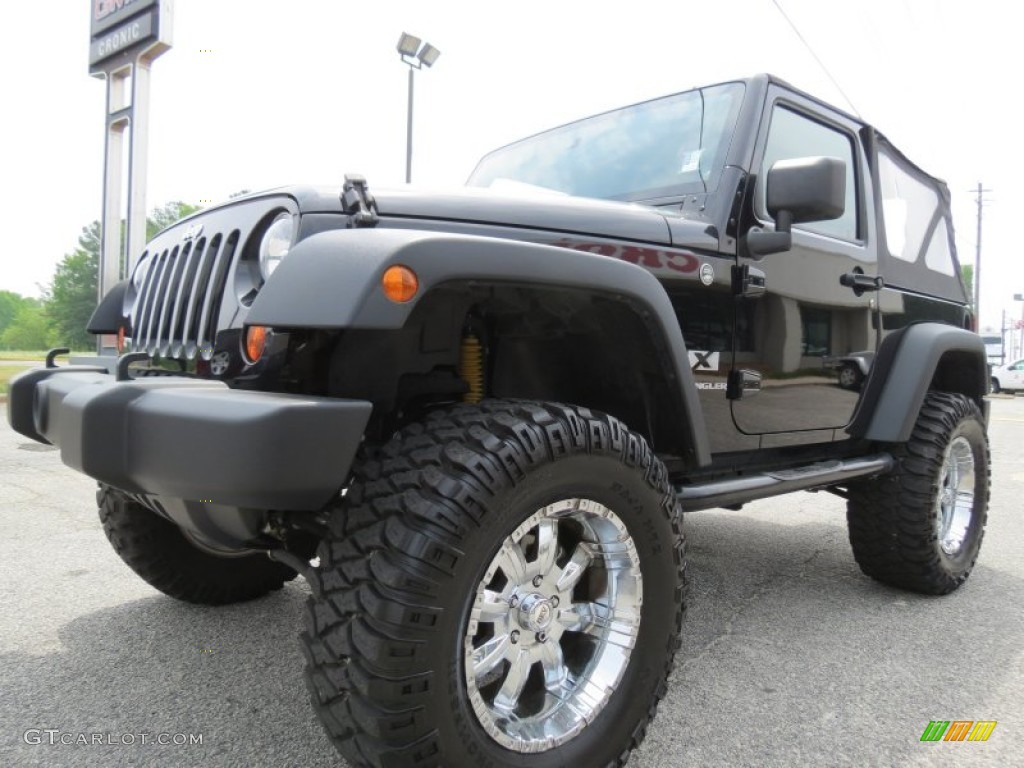 2009 Wrangler X 4x4 - Black / Dark Khaki/Medium Khaki photo #3