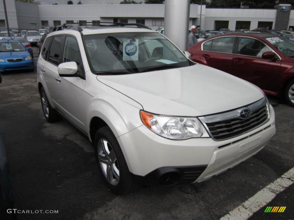 2009 Forester 2.5 X Premium - Satin White Pearl / Platinum photo #1