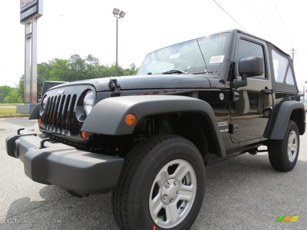 2012 Wrangler Sport 4x4 - Black / Black photo #3