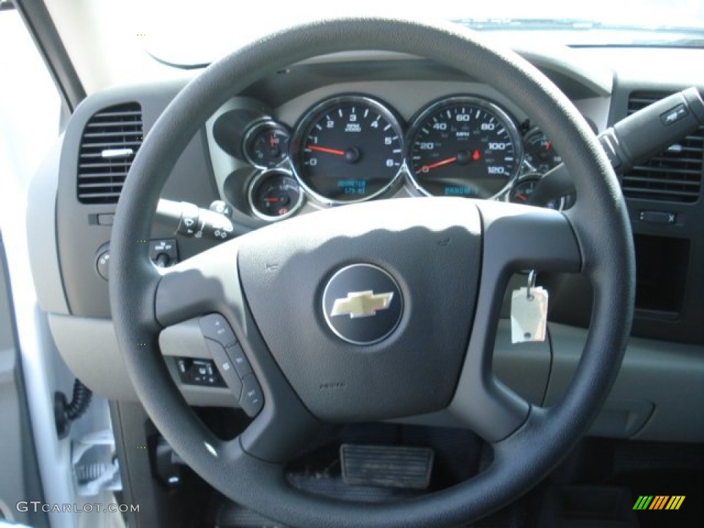 2012 Chevrolet Silverado 3500HD WT Regular Cab 4x4 Dark Titanium Steering Wheel Photo #64466297