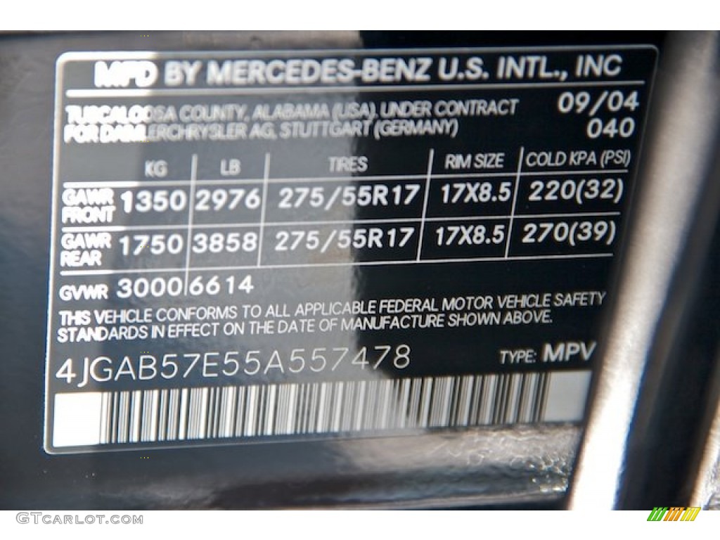 2005 ML 350 4Matic - Black / Charcoal photo #36