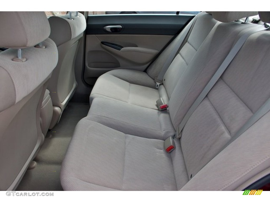 2009 Civic LX Sedan - Tango Red Pearl / Beige photo #4