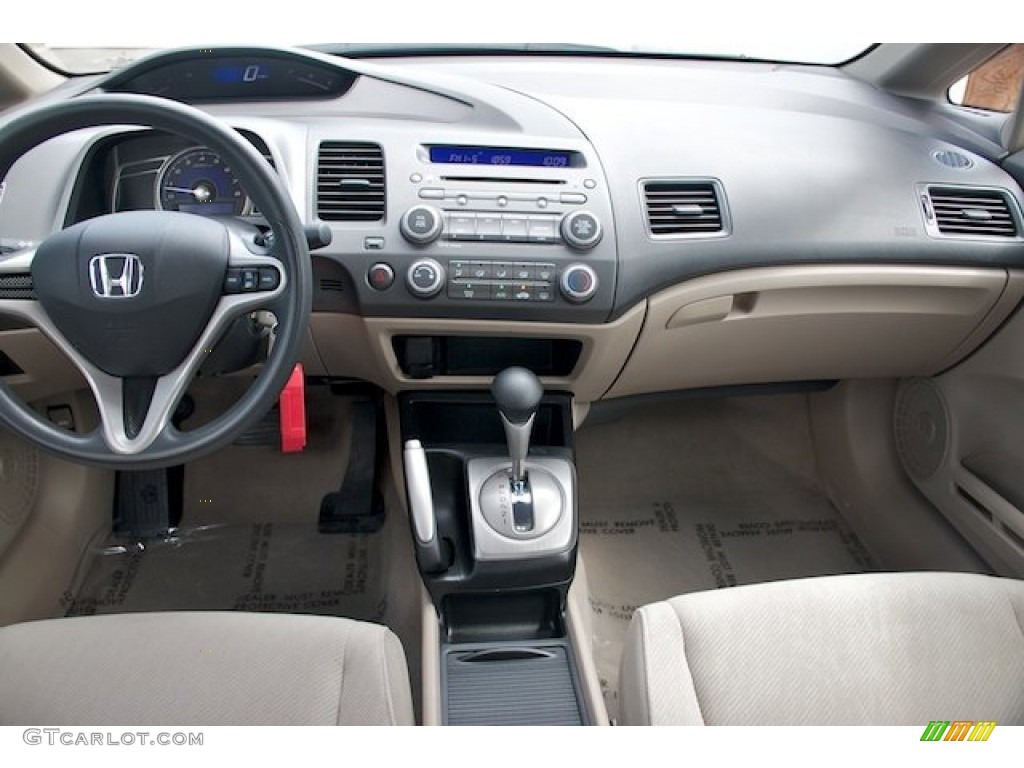 2009 Civic LX Sedan - Tango Red Pearl / Beige photo #5