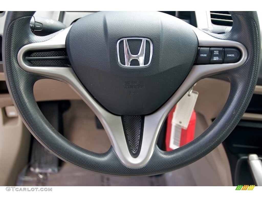 2009 Civic LX Sedan - Tango Red Pearl / Beige photo #11