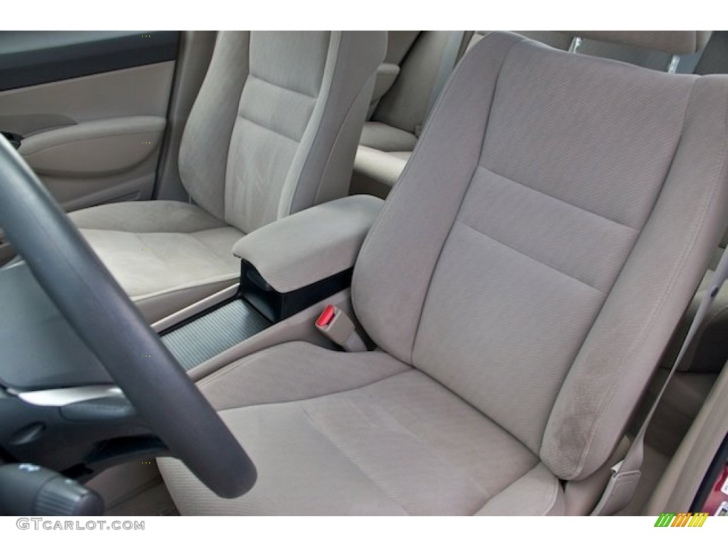 2009 Civic LX Sedan - Tango Red Pearl / Beige photo #14