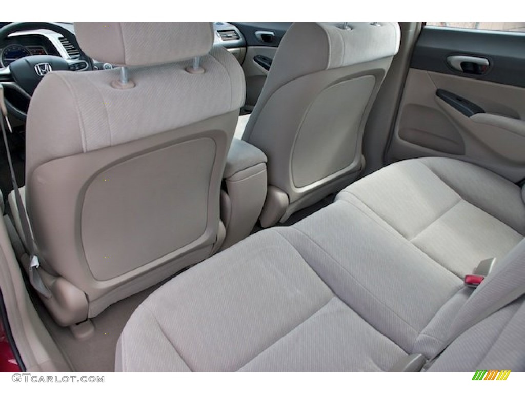 2009 Civic LX Sedan - Tango Red Pearl / Beige photo #15