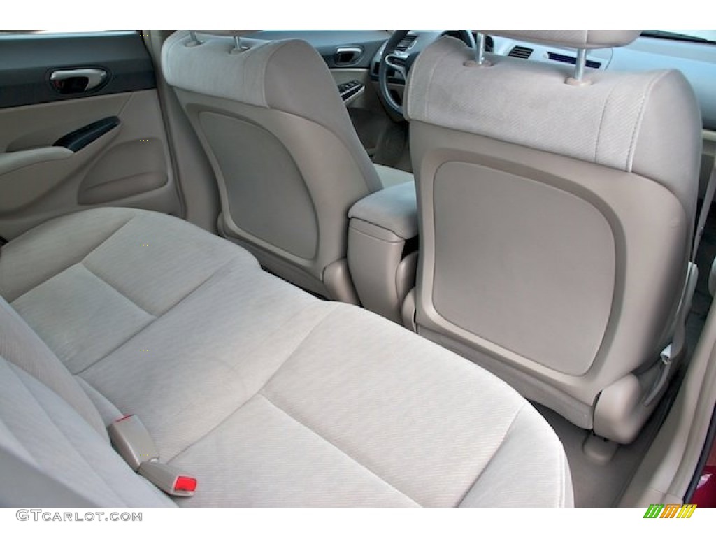 2009 Civic LX Sedan - Tango Red Pearl / Beige photo #18