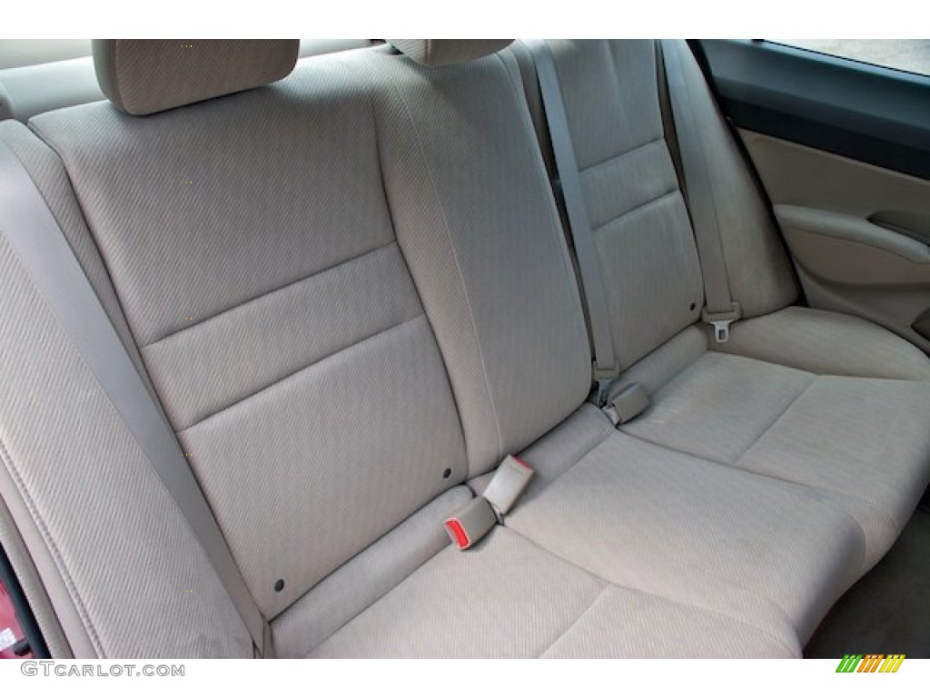 2009 Civic LX Sedan - Tango Red Pearl / Beige photo #19