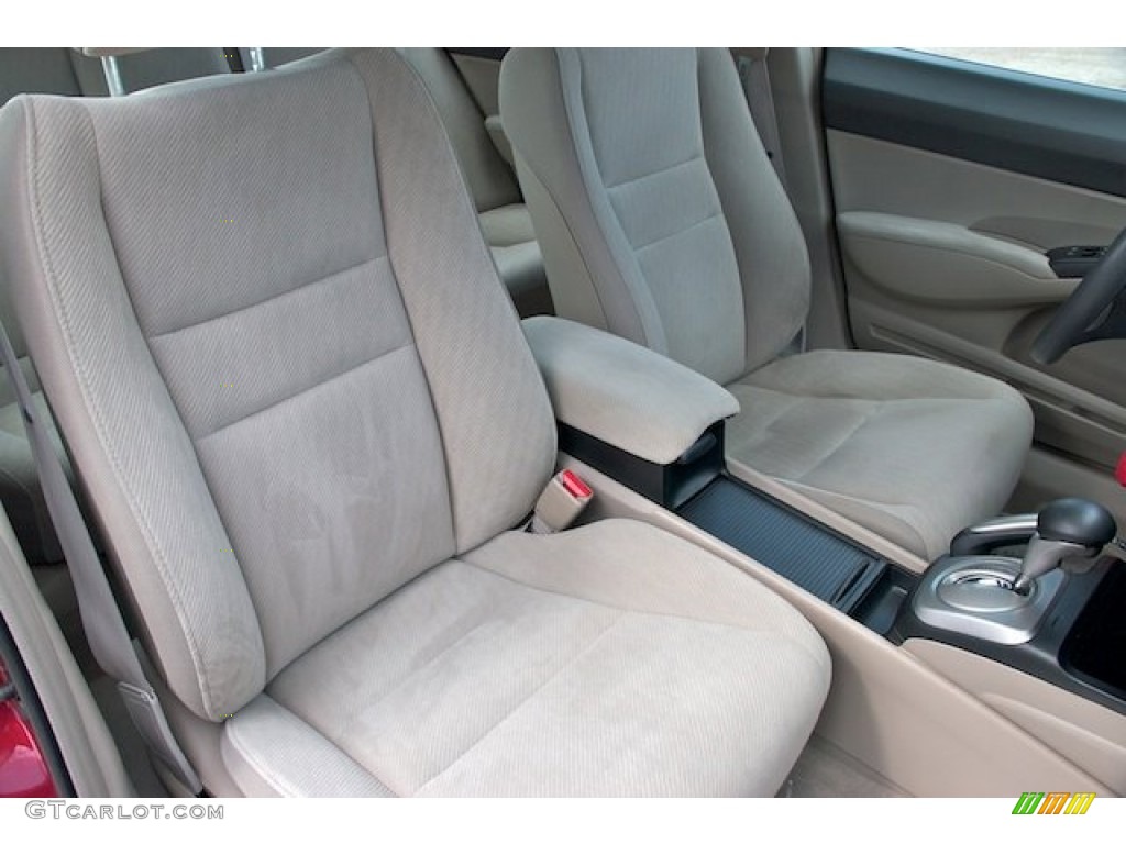 2009 Civic LX Sedan - Tango Red Pearl / Beige photo #22