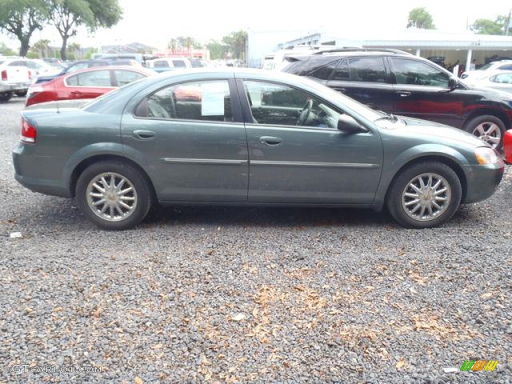 2002 Sebring LXi Sedan - Sterling Blue Satin Glow / Sandstone photo #3