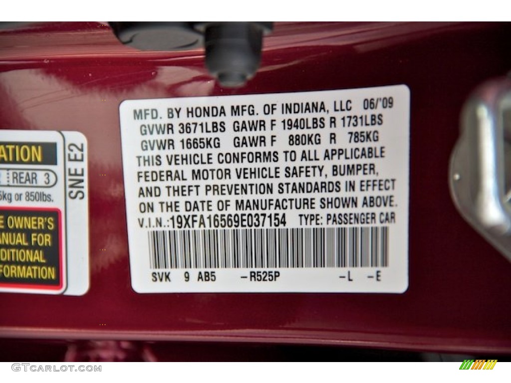 2009 Civic LX Sedan - Tango Red Pearl / Beige photo #33