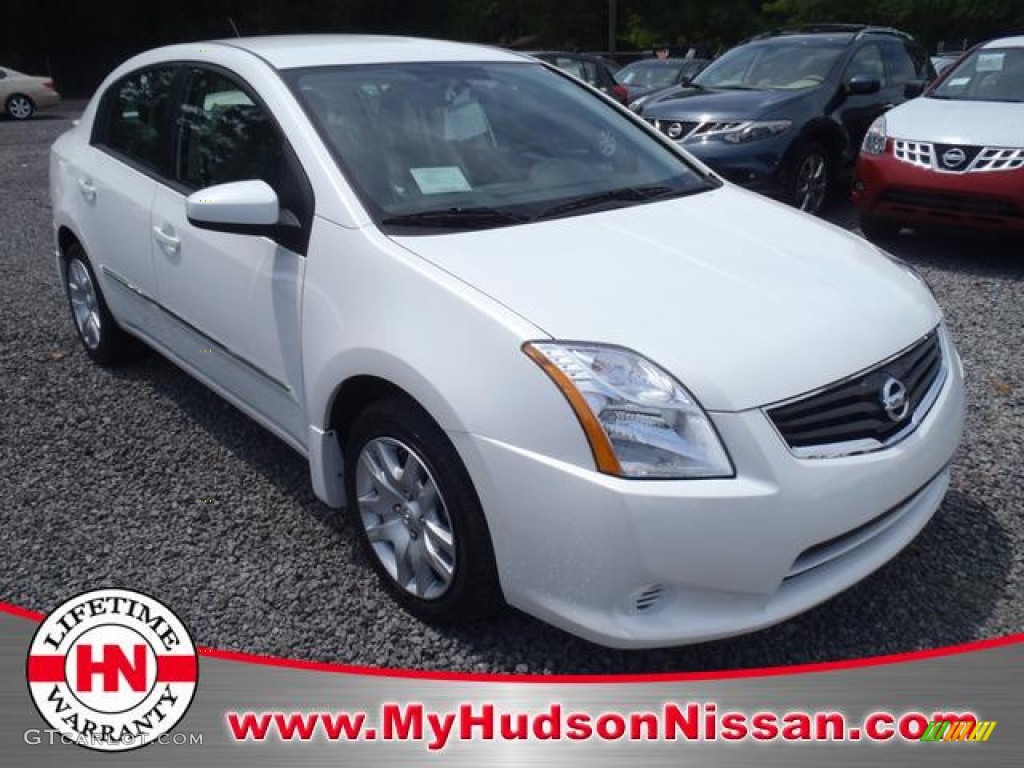 2012 Sentra 2.0 S - Aspen White / Charcoal photo #1