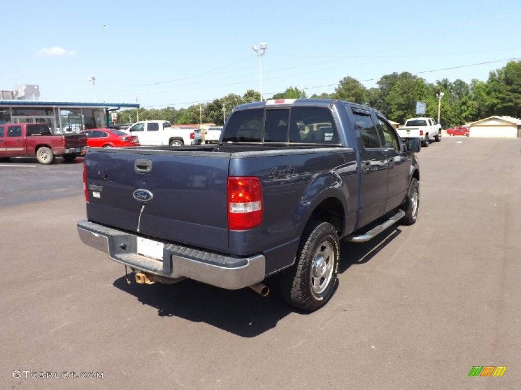 2004 F150 XLT SuperCrew 4x4 - True Blue Metallic / Tan photo #5