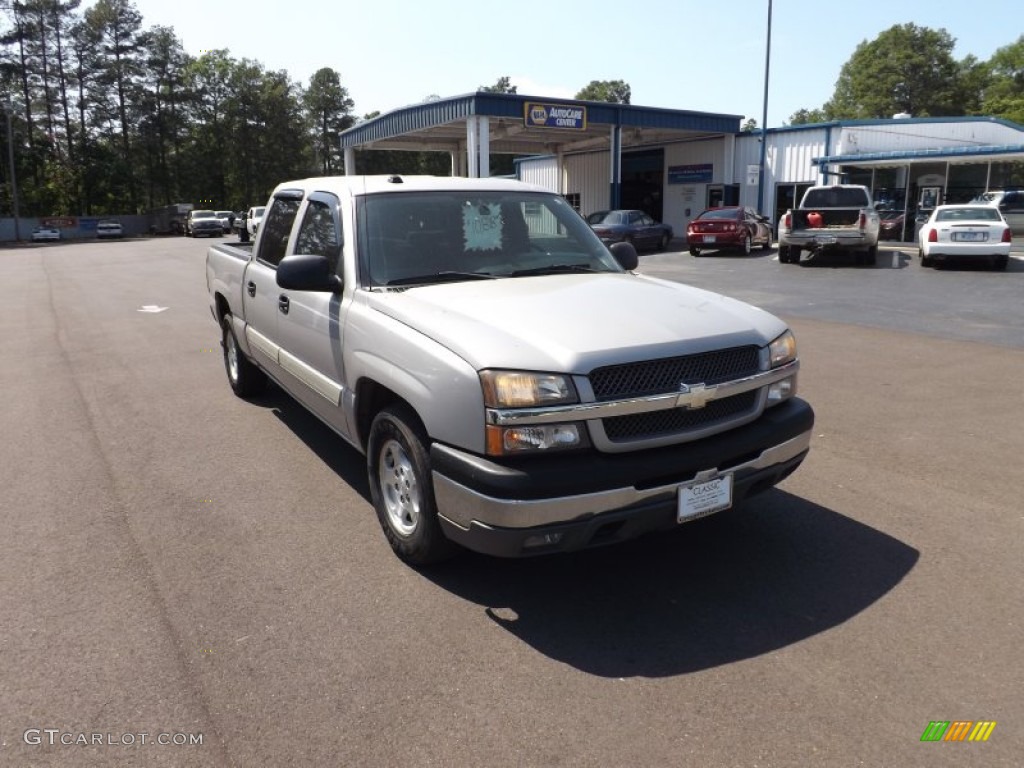 2004 Silverado 1500 LS Crew Cab - Silver Birch Metallic / Dark Charcoal photo #7