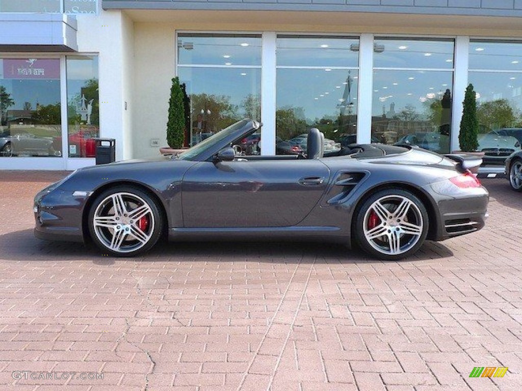 Meteor Grey Metallic 2009 Porsche 911 Turbo Cabriolet Exterior Photo #64470172
