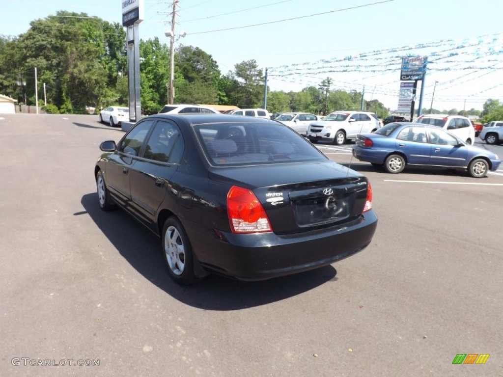 2006 Elantra GLS Sedan - Ebony Black / Gray photo #3