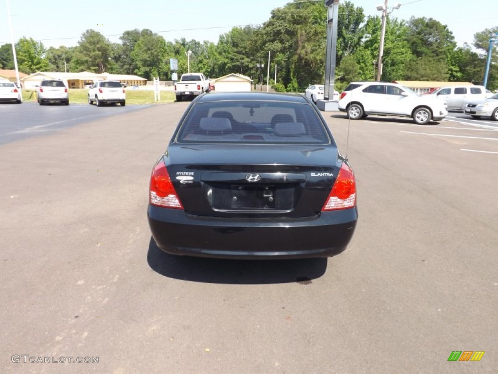 2006 Elantra GLS Sedan - Ebony Black / Gray photo #4