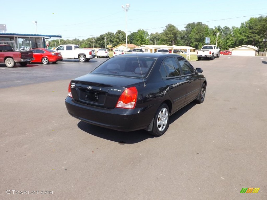 2006 Elantra GLS Sedan - Ebony Black / Gray photo #5
