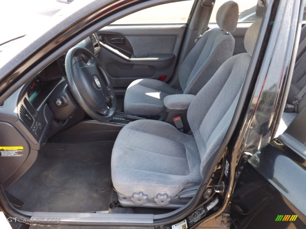 2006 Elantra GLS Sedan - Ebony Black / Gray photo #12