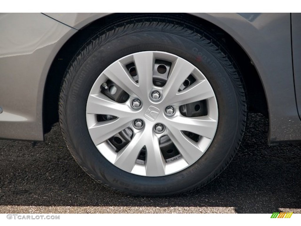 2012 Civic LX Sedan - Polished Metal Metallic / Gray photo #7