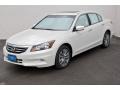 2012 White Diamond Pearl Honda Accord EX-L V6 Sedan  photo #3